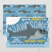 Uitnodiging voor verjaardagsfeest van de grote wit (Voorkant / Achterkant)