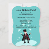 Uitnodiging voor verjaardagsfeest van een magiër (Achterkant)