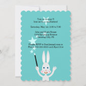 Uitnodiging voor verjaardagsfeest van een magiër (Achterkant)