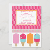 Uitnodiging voor verjaardagsfeest van een meisje m (Voorkant)