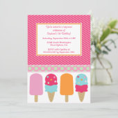 Uitnodiging voor verjaardagsfeest van een meisje m (Staand voorkant)