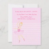 Uitnodiging voor verjaardagsfeest van een meisje u (Achterkant)