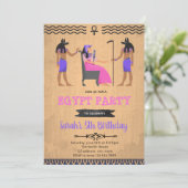 Uitnodiging voor verjaardagsfeest van Egypte (Staand voorkant)