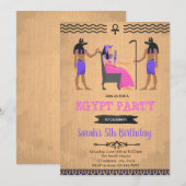 Uitnodiging voor verjaardagsfeest van Egypte (Voorkant / Achterkant)