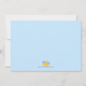 Uitnodiging voor verjaardagsfeest van koninklijke  (Achterkant)