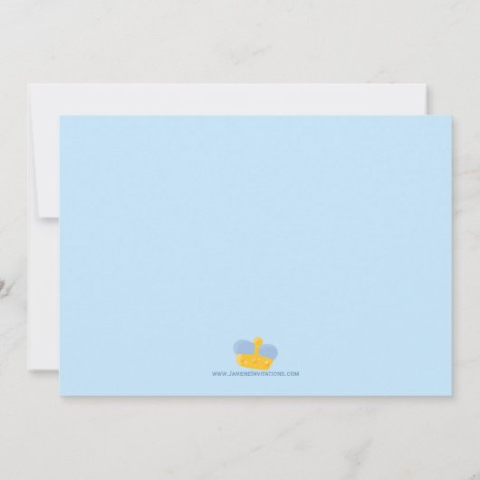 Uitnodiging voor verjaardagsfeest van koninklijke  (Achterkant)