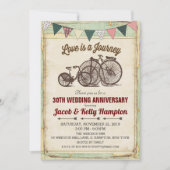 Uitnodiging voor verjaardagsfeest van trouwdag met (Voorkant)