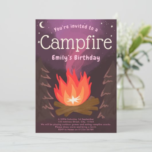 Uitnodiging voor verjaardagsfeest voor avontuuravo (Staand voorkant)