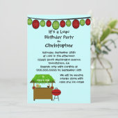 Uitnodiging voor verjaardagsfeest voor jongens van (Staand voorkant)