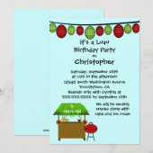 Uitnodiging voor verjaardagsfeest voor jongens van (Voorkant / Achterkant)