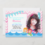 Uitnodiging voor verjaardagsfeest voor kleine Merm (Voorkant)