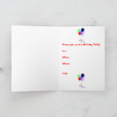 Uitnodiging voor verjaardagsfeestballonnen (Binnen)