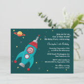 Uitnodiging voor verjaardagsfeestdag buitenruimter (Staand voorkant)