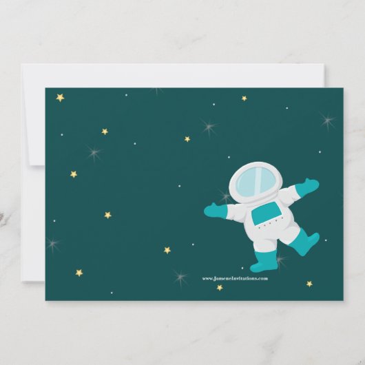 Uitnodiging voor verjaardagsfeestdag buitenruimter (Achterkant)