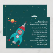 Uitnodiging voor verjaardagsfeestdag buitenruimter (Voorkant / Achterkant)