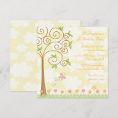 Uitnodiging voor verjaardagsfeestdag in de zoete v (Voorkant / Achterkant)