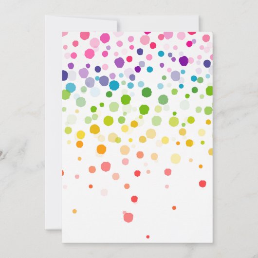 Uitnodiging voor verjaardagsfeestdag in Rainbow (Achterkant)