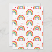 Uitnodiging voor verjaardagsfeestdag in Rainbow (Achterkant)