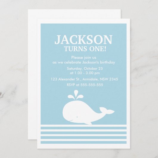 Uitnodiging voor verjaardagsfeestdag op groothande (Voorkant / Achterkant)