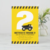 Uitnodiging voor verjaardagsfeestdag voor de bouw (Staand voorkant)