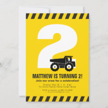 Uitnodiging voor verjaardagsfeestdag voor de bouw