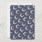 Uitnodiging voor verjaardagsfeestdagen, maan en st (Achterkant)