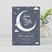 Uitnodiging voor verjaardagsfeestdagen, maan en st (Staand voorkant)