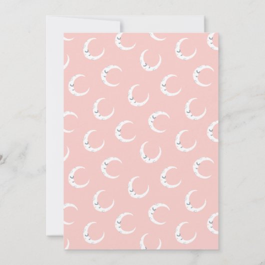 Uitnodiging voor verjaardagsfeestdagen, maan en st (Achterkant)