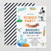 Uitnodiging voor verjaardagsfeestdagen voor Cute S (Voorkant / Achterkant)