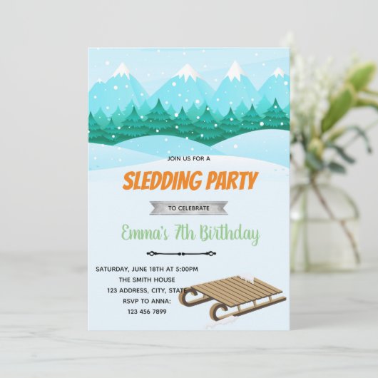 Uitnodiging voor verjaardagsfeestje (Staand voorkant)