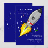 Uitnodiging voor verjaardagsfeestje afblazen (Voorkant / Achterkant)