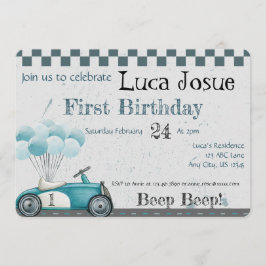 Uitnodiging voor verjaardagsfeestje/ baby shower m