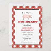 Uitnodiging voor verjaardagsfeestje BBQ Pig Roast (Voorkant)