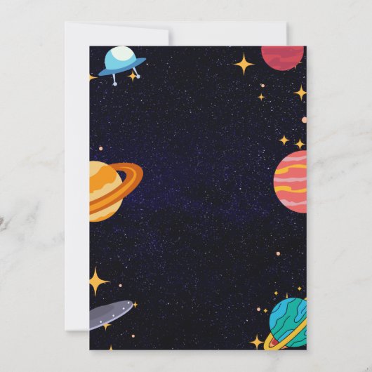 Uitnodiging voor verjaardagsfeestje bij moderne Sp (Achterkant)