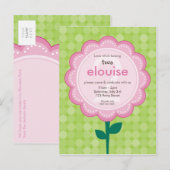 UITNODIGING VOOR VERJAARDAGSFEESTJE: genummerd dai (Voorkant / Achterkant)