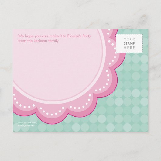 UITNODIGING VOOR VERJAARDAGSFEESTJE: genummerd dai (Achterkant)