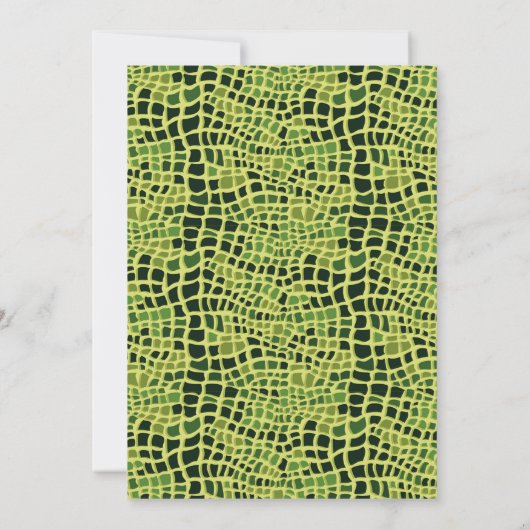 Uitnodiging voor verjaardagsfeestje Girl reptile (Achterkant)