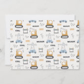 Uitnodiging voor verjaardagsfeestje hijskraan voor (Achterkant)