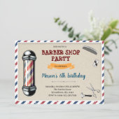 Uitnodiging voor verjaardagsfeestje in oude stijl (Staand voorkant)