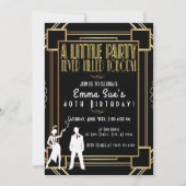 Uitnodiging voor verjaardagsfeestje in Roaring Twe (Voorkant)