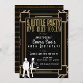 Uitnodiging voor verjaardagsfeestje in stijl van d (Voorkant / Achterkant)