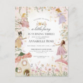 Uitnodiging voor verjaardagsfeestje kleine fee bet (Voorkant)