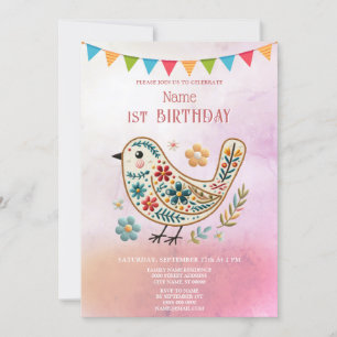 Uitnodiging voor verjaardagsfeestje Little Bird Fl