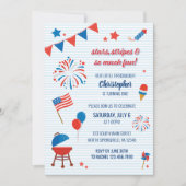 Uitnodiging voor verjaardagsfeestje Little Firecra (Voorkant)