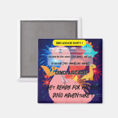 Uitnodiging voor verjaardagsfeestje - Magnet (Voorkant / Achterkant)