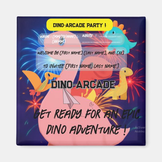 Uitnodiging voor verjaardagsfeestje - Magnet (Voorkant)