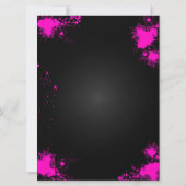 Uitnodiging voor verjaardagsfeestje met bewerkbare (Achterkant)