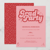 Uitnodiging voor verjaardagsfeestje met bubbellett (Voorkant / Achterkant)