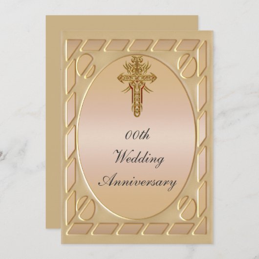 Uitnodiging voor verjaardagsfeestje met christelij (Voorkant / Achterkant)