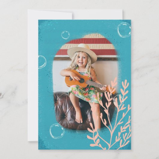 uitnodiging voor verjaardagsfeestje met een zeemee (Achterkant)